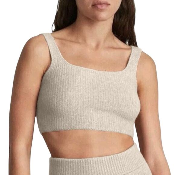 NWT EVERLANE The Cozy-Stretch Wool Yak Nylon Blend Cropped Lounge Tank Sz XS - Picture 1 of 6